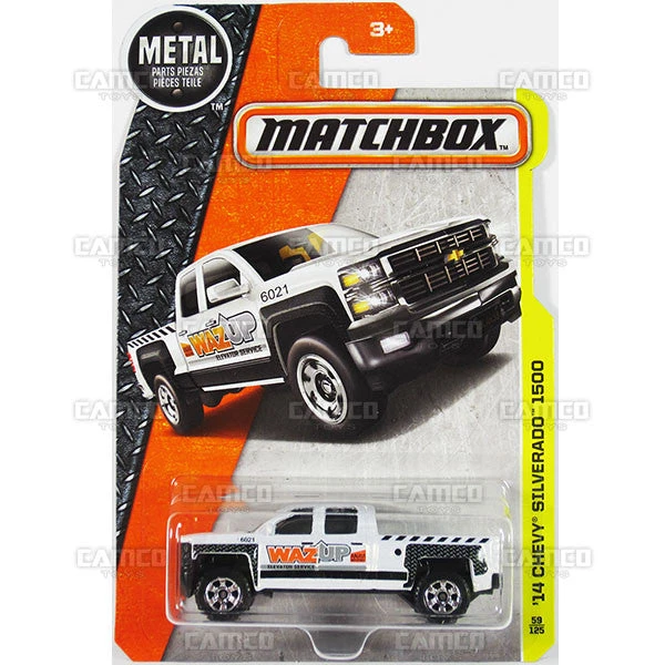 MATTEL 14 Chevy Silverado 1500 #59 White - 2016 Matchbox