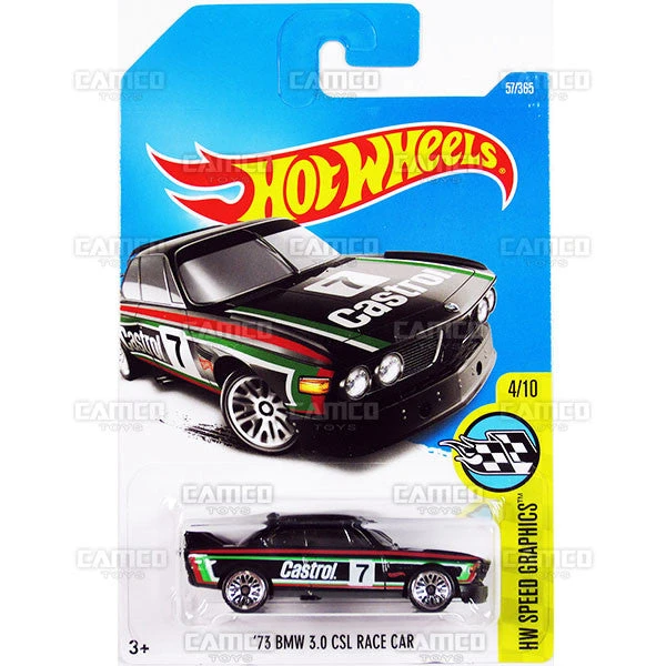 MATTEL 73 BMW 3.0 CSL Race Car #57 Black - 2017 Hot Wheels 1 MATTEL 73 BMW 3.0 CSL Race Car #57 Black - 2017 Hot Wheels