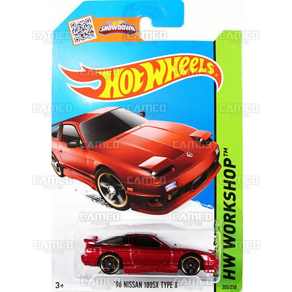 MATTEL 96 Nissan 180SX Type X #205 Red - 2015 Hot Wheels 1 MATTEL 96 Nissan 180SX Type X #205 Red - 2015 Hot Wheels