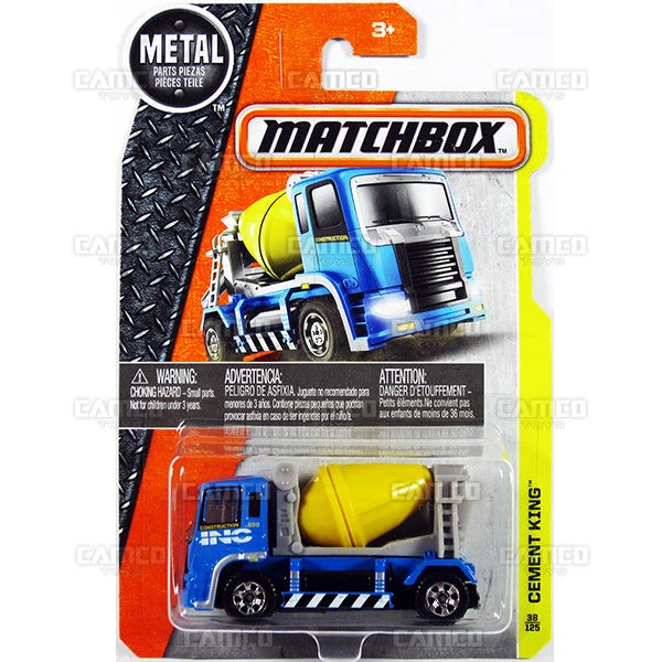 MATTEL Cement King #38 Blue - 2017 Matchbox 1 MATTEL Cement King #38 Blue - 2017 Matchbox