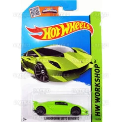 MATTEL Lamborghini Sesto Elemento #198 Lime Green - 2015 Hot Wheels