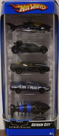 MATTEL Batman Begins Gotham City Hot Wheels 5-Pack (1:64th Scale)