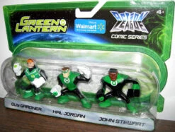 MATTEL Guy Gardner, Hal Jordan & John Stewart Action League Walmart Exclusive