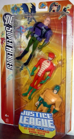 MATTEL Lex Luthor Copperhead Mirror Master 3-Pack DC Justice League Unlimited