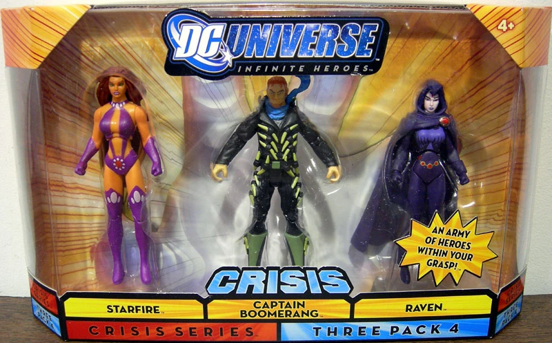 MATTEL Starfire, Captain Boomerang & Raven 3-Pack (Crisis Series 4) 1 MATTEL Starfire, Captain Boomerang & Raven 3-Pack (Crisis Series 4)